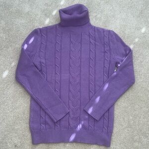 Purple Turtleneck Sweater.  Beautiful on.